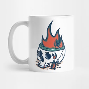 burn skull Mug